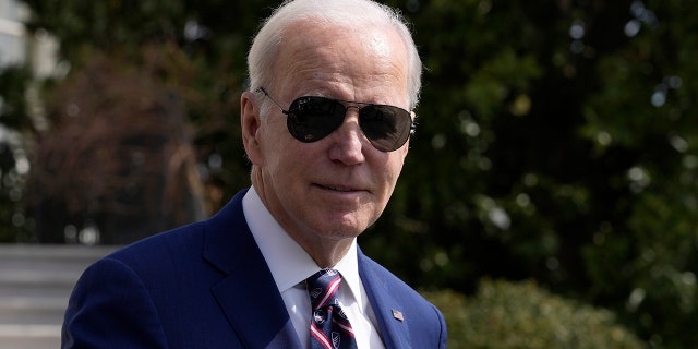 President Biden walks out of the White House in Washington and heads to Marine One on the South Lawn, Tuesday, March 28, 2023.