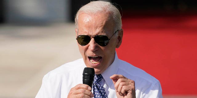 FILE - President Joe Biden speaks about the Inflation Reduction Act of 2022 during a ceremony on the South Lawn of the White House in Washington, Sept. 13, 2022.