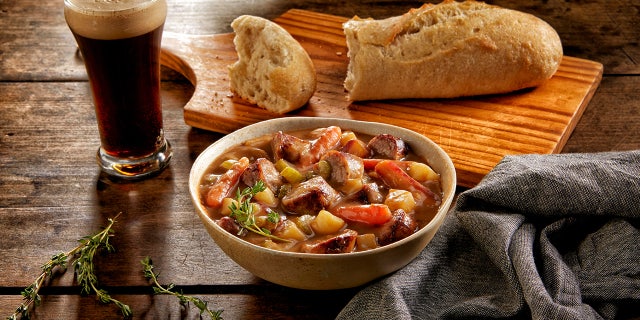 Celebrate St. Patrick’s Day with this 35-minute, easy-to-make recipe for Guinness stew, a fun spin on the traditional Irish potato soup.