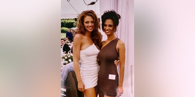 Karin Taylor (right) was an international fashion model before she posed for Playboy.