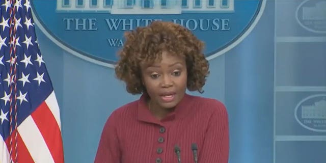 White House press secretary speaks during a press briefing on March 1, 2023.