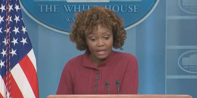 White House press secretary speaks during a press briefing on March 1, 2023.