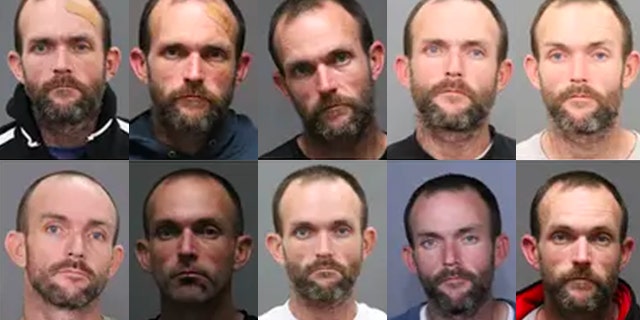 10 mug shots for Keith Chastain