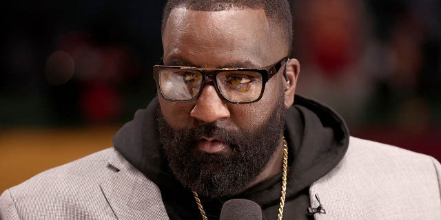 Kendrick Perkins menghadiri Ruffles NBA All-Star Celebrity Game selama 2022 NBA All-Star Weekend di Wolstein Center 18 Februari 2022 di Cleveland.