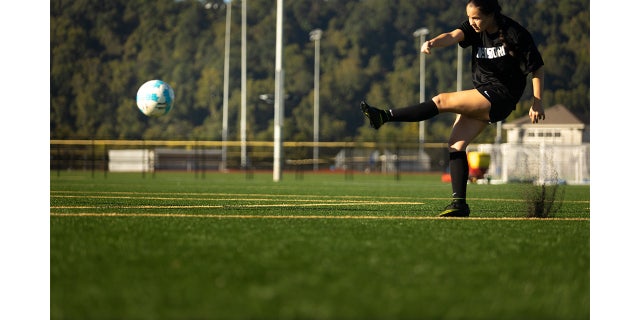 West Virginia State University soccer player Lainey Armistead.