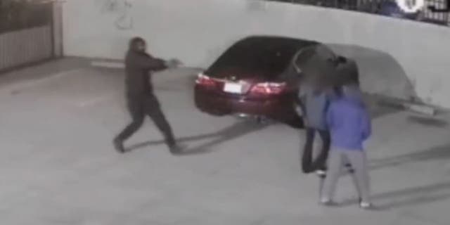 The LAPD is searching for a suspect they say robbed two people at gunpoint last week.