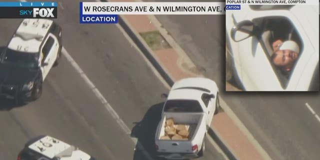 Video footage shows a suspected DUI driver evading authorities in a Los Angeles suburb Thursday.