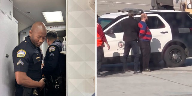 Delta-Passagier wurde am LAX festgehalten, nachdem er die Ausgangstür geöffnet und die Notrutsche Minuten vor dem Start aktiviert hatte 2 Die Strafverfolgungsbehörden nahmen den nicht identifizierten Passagier fest, der angeblich eine Notausgangstür an Bord des Flugzeugs geöffnet hatte.