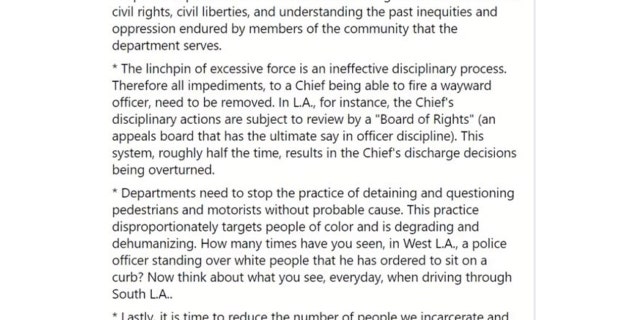 Judge Daniel Lowenthal's post on policing continues.