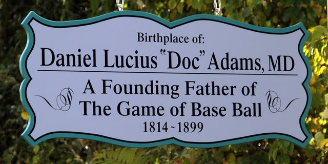Doc Adams was born in Mont Vernon, New Hampshire, on Nov. 1, 1814. The town only in recent years erected a sign acknowledging that its hometown son played a crucial role in the creation of baseball. 