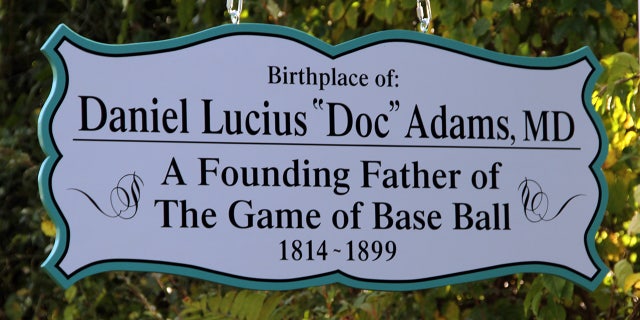 Doc Adams was born in Mont Vernon, New Hampshire, on Nov. 1, 1814. The town only in recent years erected a sign acknowledging that its hometown son played a crucial role in the creation of baseball. 