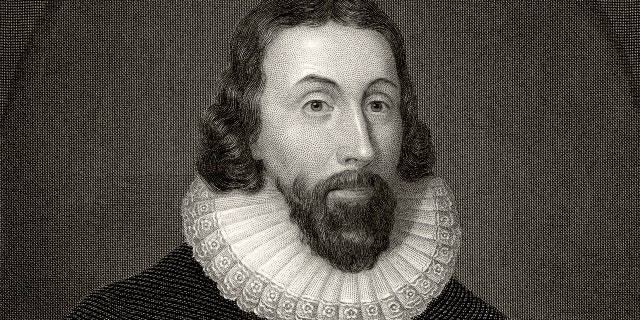 John Winthrop (1587 or 1588 to 1649) was an English-born Puritan who became governor of Massachusetts Bay Colony. He also recorded America's first UFO sighting in 1639. This image is from a 19th century engraving by C.W. Sharpe after Vandyke. 