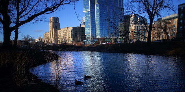 Muddy River in Boston on Jan. 18, 2022. John Wintrhop, Puritan founder of Massachusetts Bay Colony, recorded America's first UFO sighting along Muddy River on March 1, 1639. 