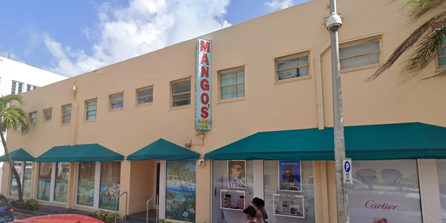 Mango's, a tropical cafe at Ocean Drive and 9th Street, is located across the street from Friday night's shooting. 