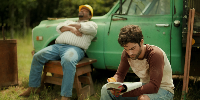 Max Ehrich stars as a rock star turned preacher in "Southern Gospel." Credit: SOUTHERN GOSPEL MOVIE