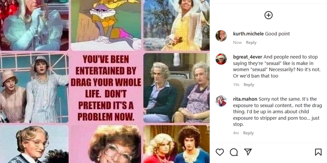 Instagram post by Melissa McCarthy defending drag queens.