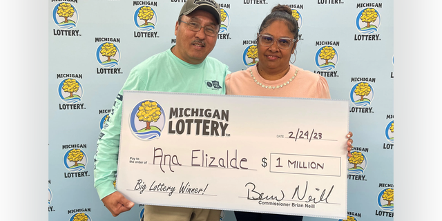 Ana Elizalde, 51, won a $1 million Powerball prize in Michigan. She told the Michigan Lottery she and her husband always had faith they would someday win.