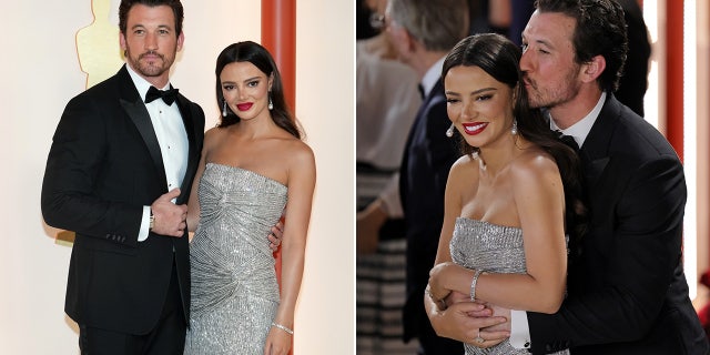 Miles Teller and Keleigh Sperry shared some love on the Oscars red carpet