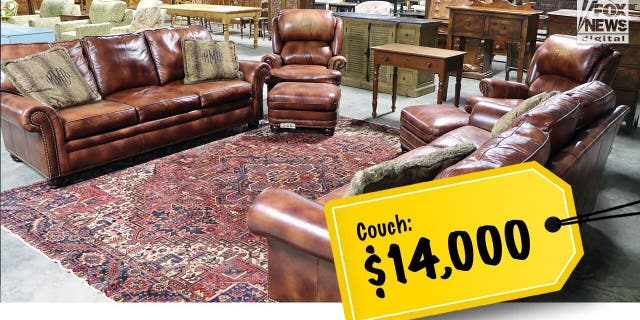 The Murdaugh family's leather couch sold for $14,000.