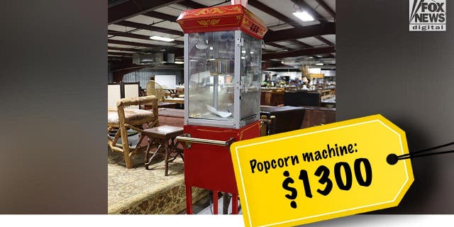The Murdaughs' popcorn machine sold for $1,300.