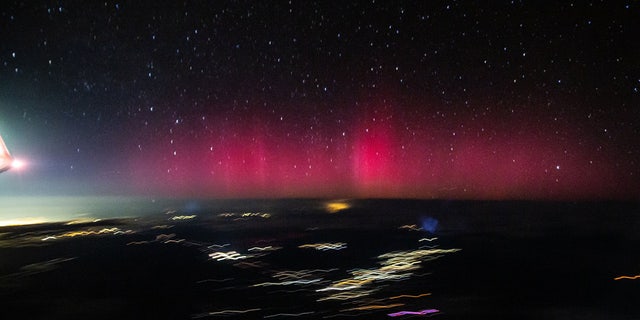 Dakota Snider was thrilled to see the Northern Lights when he was on a flight from Los Angeles, California to Phoenix, Arizona.