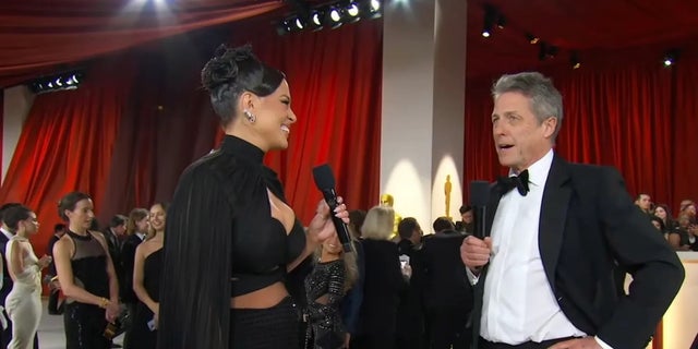 Ashely Graham, left, interviewed Hugh Grant and things got awkward fast.