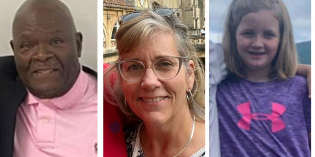 Three of the six Covenant School victims, from left, Mike Hill, 61, Katherine Koonce, 60, and Hallie Scruggs, 9, were killed in the Nashville school shooting, Monday, March 27, 2023.