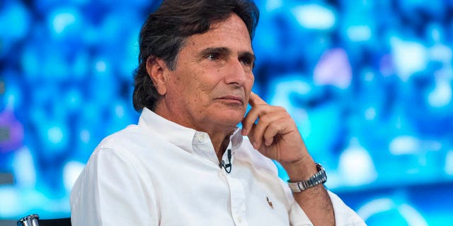Three-time world champion Formula One racer Nelson Piquet of Brazil attends the shooting of the Hungarian Television's Formula One magazine in Budapest, Hungary, on July 23, 2015.