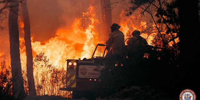The fire was fully contained around 7:30 p.m., officials said.