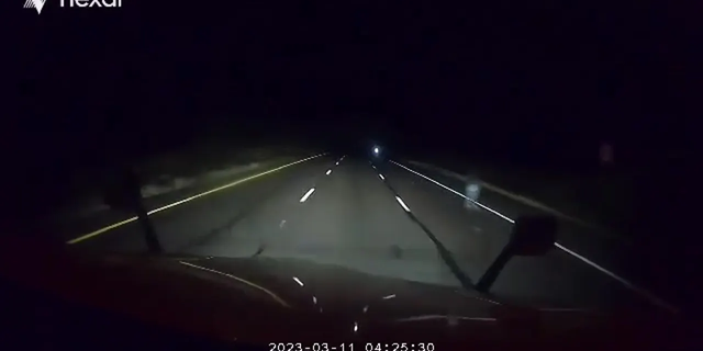 William Church, a truck driver who recently drove through Arizona, thinks he saw a possible ghost on State Route 87. The moment was recorded by his Nexar dashcam.