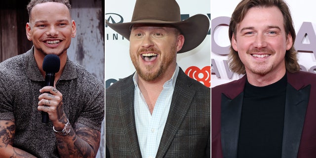 Video of the year nominees include Kane Brown, left, with his wife Katelyn Brown, Blake Shelton, Cody Johnson, middle, and Morgan Wallen, right.