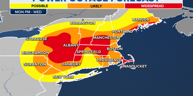 Power outages expected in the Northeast through Wednesday