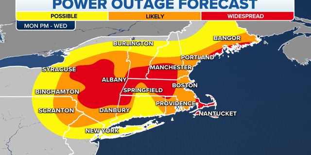 Power outages expected in the Northeast through Wednesday