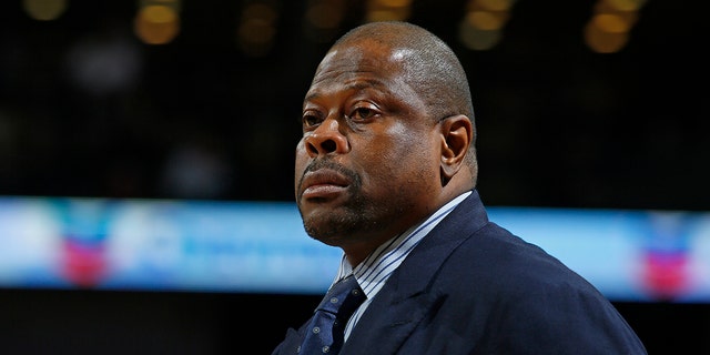 A close up of Patrick Ewing of the Charlotte Hornets during a game against the New Orleans Pelicans on January 15, 2016 at the Smoothie King Center in New Orleans. 