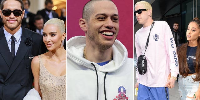 photo of Pete Davidson with Kim Kardashian split with Pete solo split with Pete and Ariana Grande
