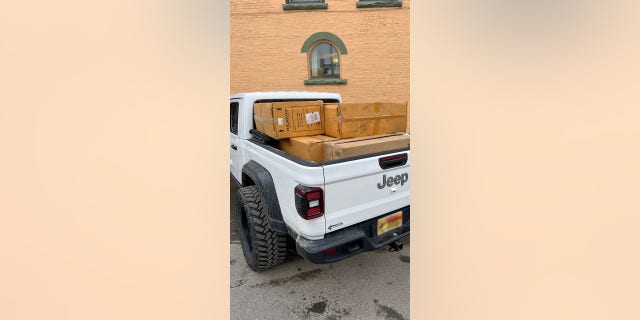 Though she thought the delivery was a mistake, Thompson loaded all the luggage into her truck anyway.