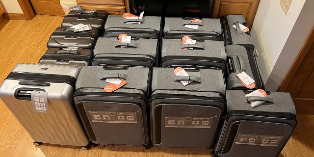 Thompson shared photos of the brand new luggage she said she received in the mail after her one piece of luggage was damaged by Delta.