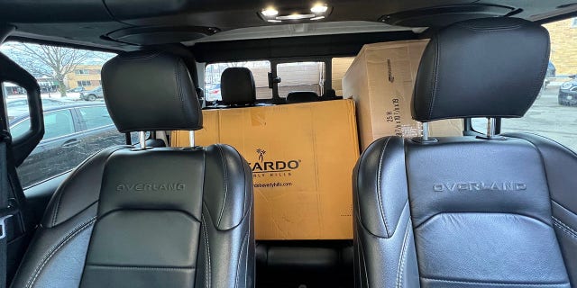 Thompson said she packed the boxes in her car after they were delivered courtesy of Delta and a luggage company named Ricardo Beverly Hills.