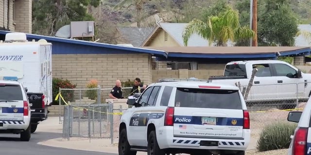 The Phoenix Police Department is investigating after three bodies were discovered at a home in south Phoenix near 16th Street and Dobbins Road Tuesday, March 21, 2023.