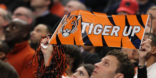 Princeton Tigers fans cheer during the NCAA Division I Men's Basketball Championship first round game between  Princeton Tigers and Notre Dame Fighting Irish on March 16, 2017 at the Key Bank Center in Buffalo, New York.