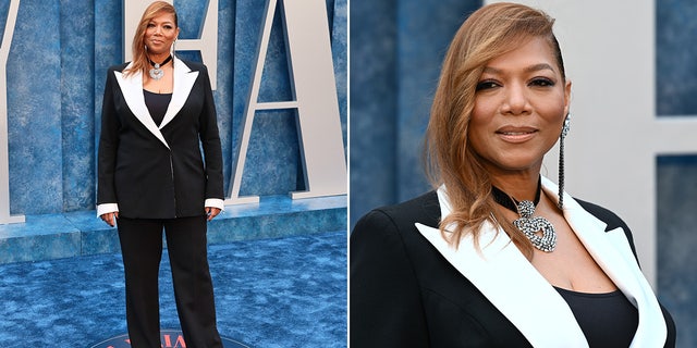 Queen Latifah walked the red carpet at the 2023 Vanity Fair Oscars party.
