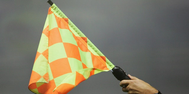 A generic Referee's Assistants flag during the Coca-Cola Championship match between Leicester City and Cardiff City at the Walkers Stadium on November 26, 2007 in Leicester, England.