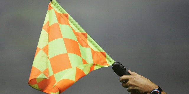 A generic Referee's Assistants flag during the Coca-Cola Championship match between Leicester City and Cardiff City at the Walkers Stadium on November 26, 2007 in Leicester, England.