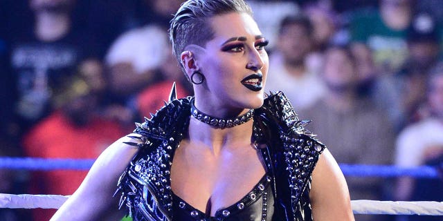 Rhea Ripley during the women’s five on five elimination match during WWE Survivor Series at Barclays Center in Brooklyn, New York, Nov. 21, 2021.