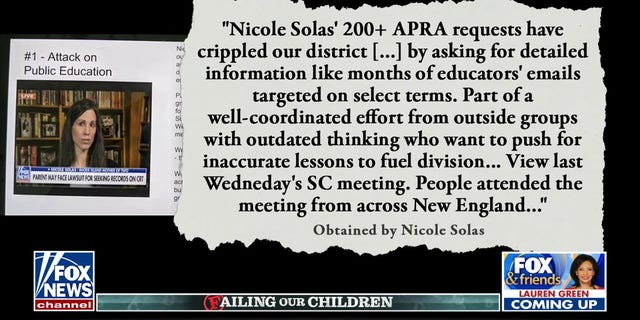 Nicole Solas allegedly obtained slides with her photo after a teacher leaked them.