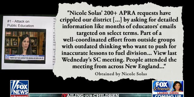 Nicole Solas allegedly obtained slides with her photo after a teacher leaked them.