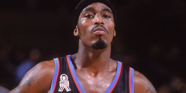 Le garde Ricky Davis, n° 31 des Cleveland Cavaliers, se tient les mains sur les hanches lors du match de la NBA contre les New York Knicks au Madison Square Garden de New York, New York.