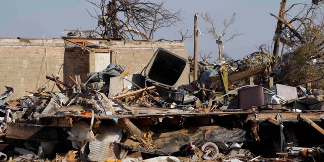 Piles of debris, insulation, damaged vehicles and home furnishings are all that remain of was a mobile home park in Rolling Fork, Miss., Saturday, March 25, 2023.