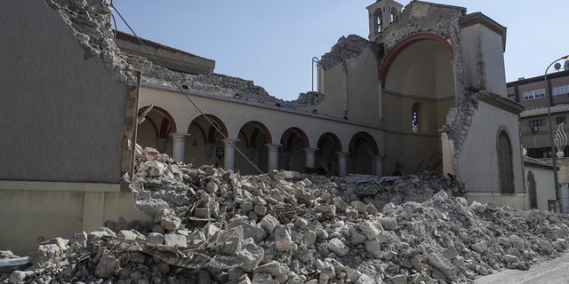 A statue symbolizing Mary, mother of Jesus, was virtually left untouched after a 7.8 magnitude earthquake hit Turkey on Feb. 6. The Roman Catholic Church of Annunciation (Cathedral of the Annunciation) located in Iskenderun, Turkey (pictured here), has collapsed around the statue. Fr. Antuan Ilgit revealed a photo of the statue on Facebook.