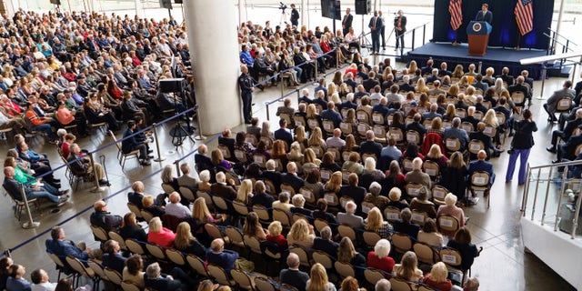 Florida Gov. Ron DeSantis addresses supporters at the Ronald Reagan Presidential Library in Simi Valley, California, on March 5, 2023.